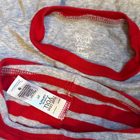 Just one you by Carter's Santa Claus Pajama Set - Gray and Red 3t - Picture 2 of 4